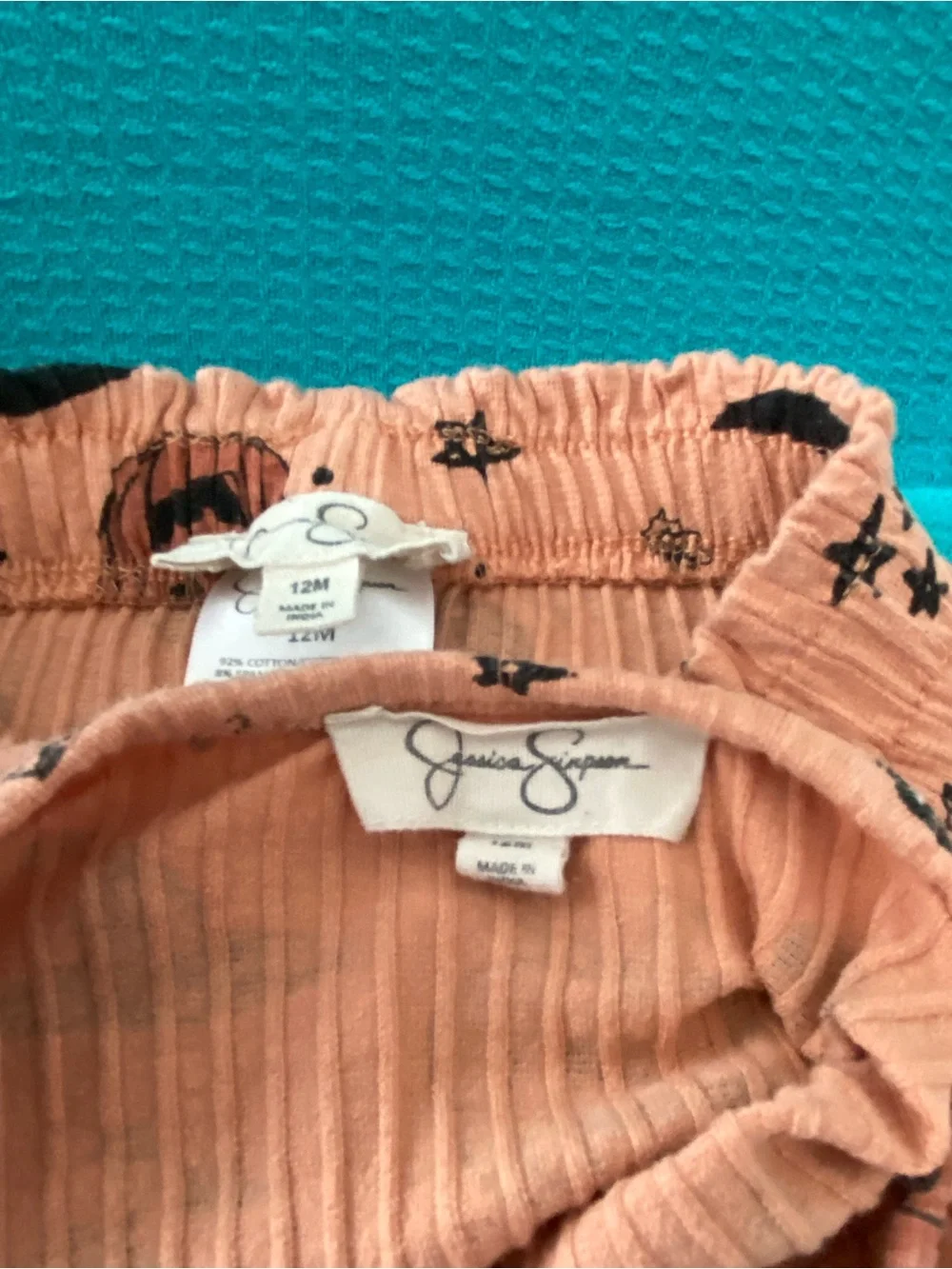 Jessica Simpson Baby “Halloween Pumpkin 2pc Set” Size 12mo Orange/Blk NWOT